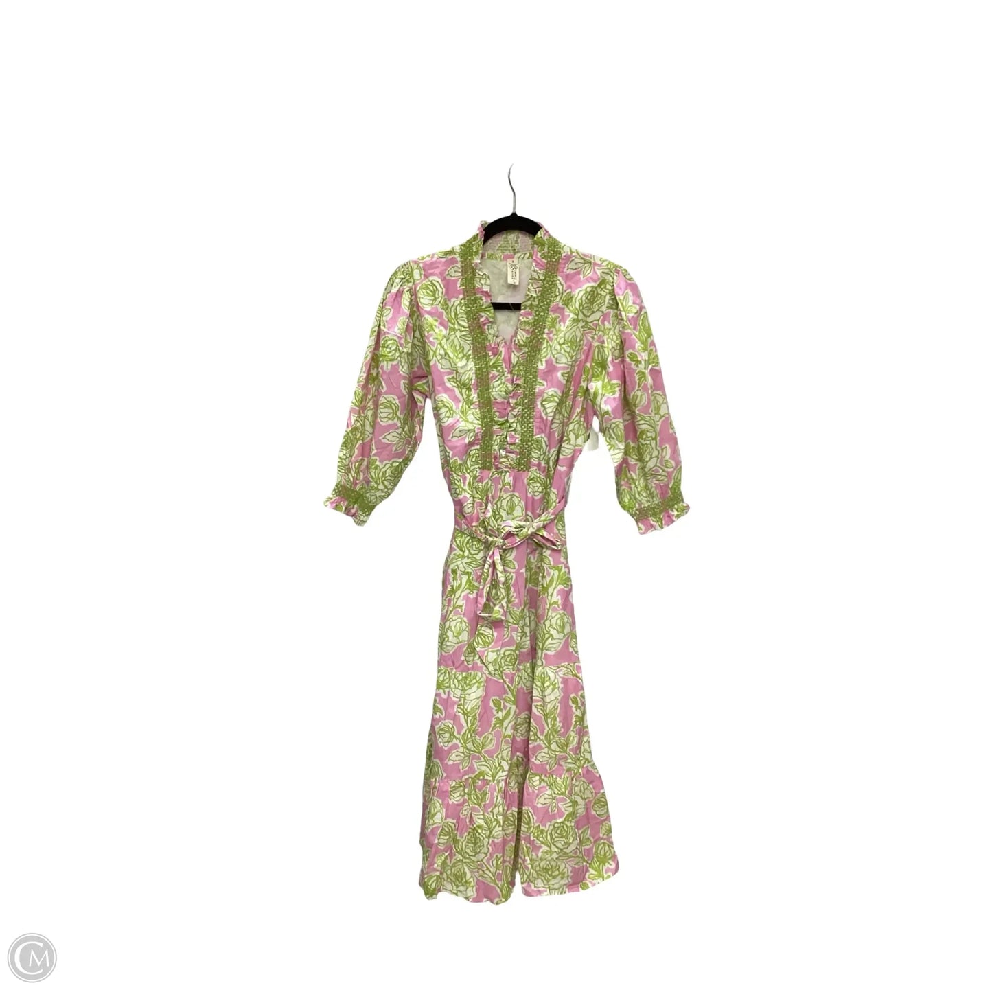 Dress Casual Maxi By Uncle Frank In Green & Pink, Size: S