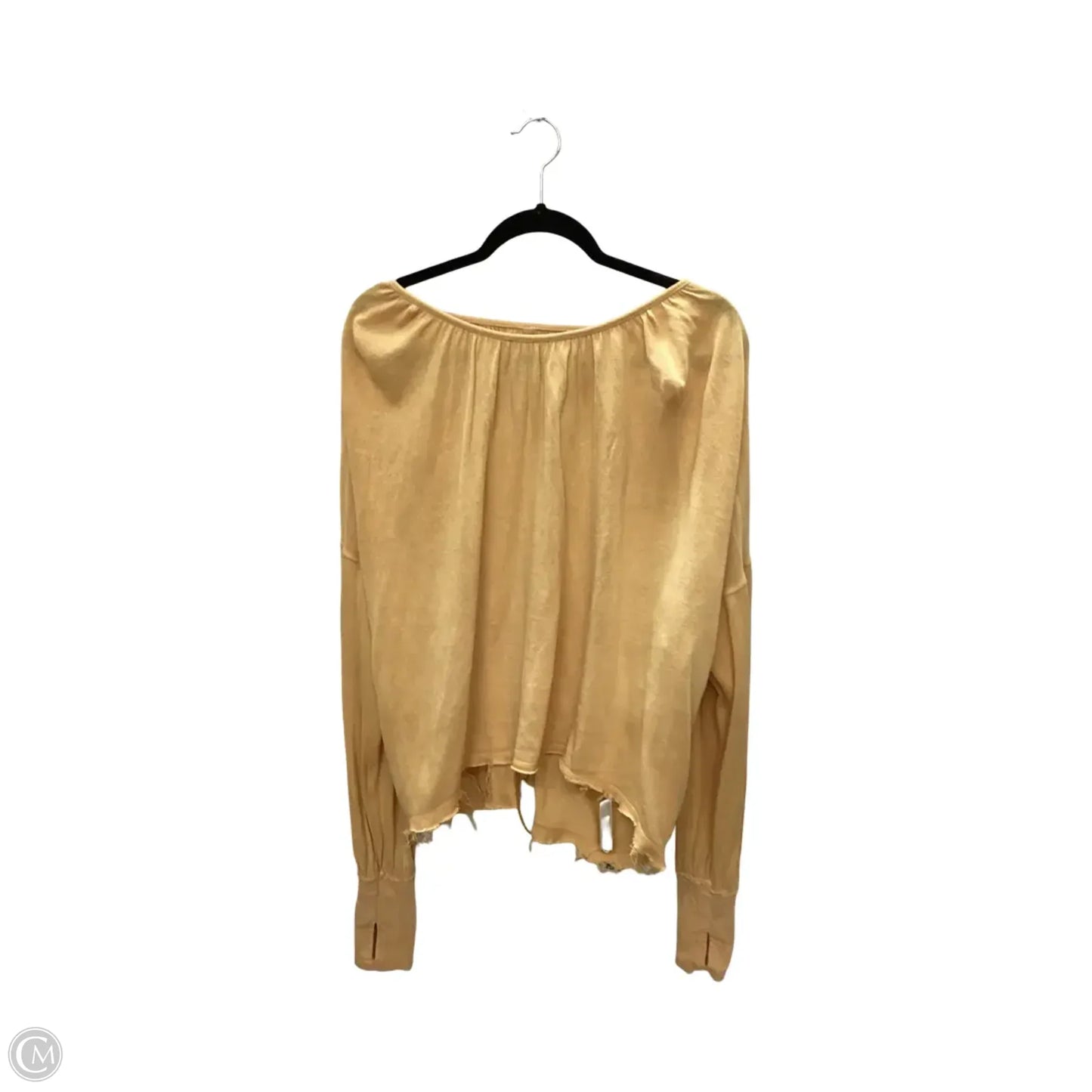 Blouse Long Sleeve By Free People In Yellow, Size: S