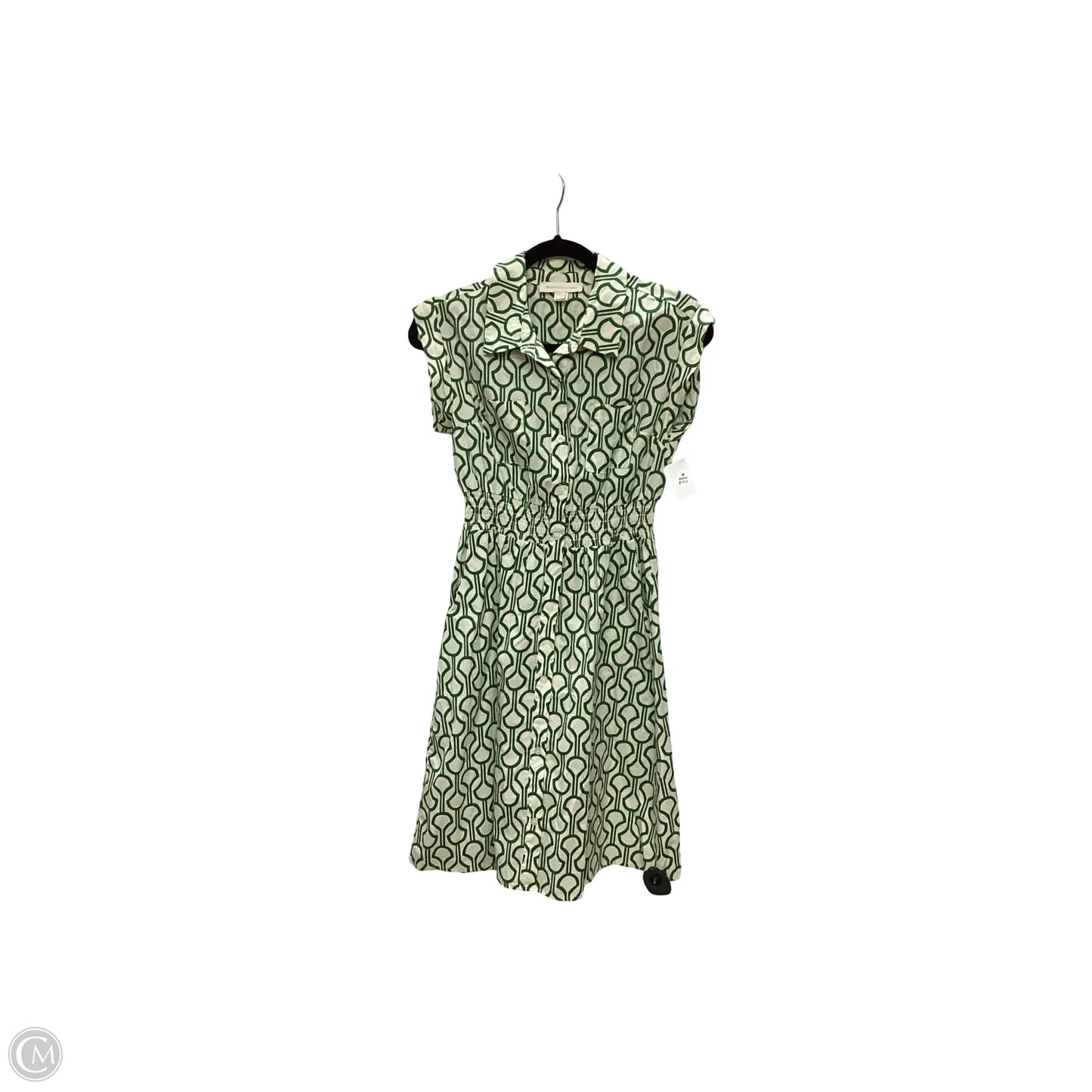 Dress Casual Short By Monteau In Green & White, Size: M