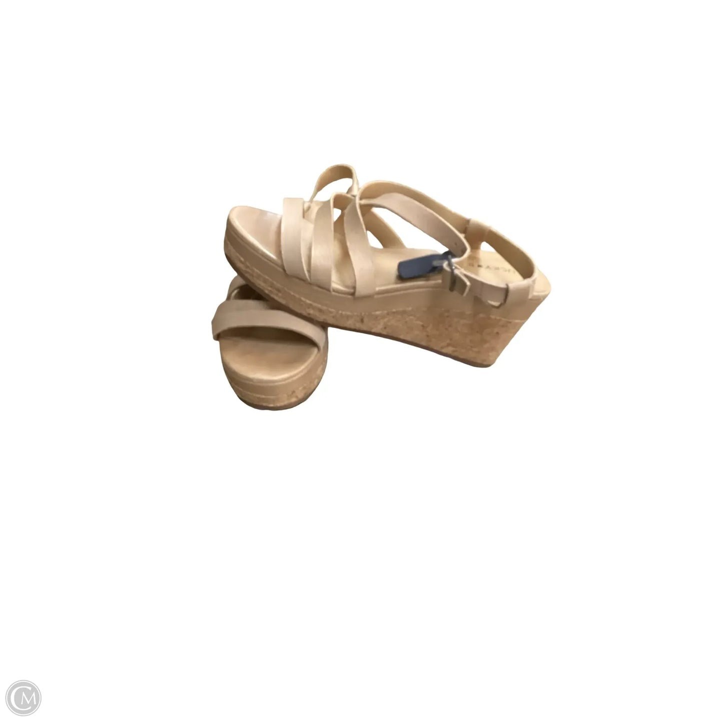 Sandals Heels Wedge By Lucky Brand In Tan, Size: 8.5