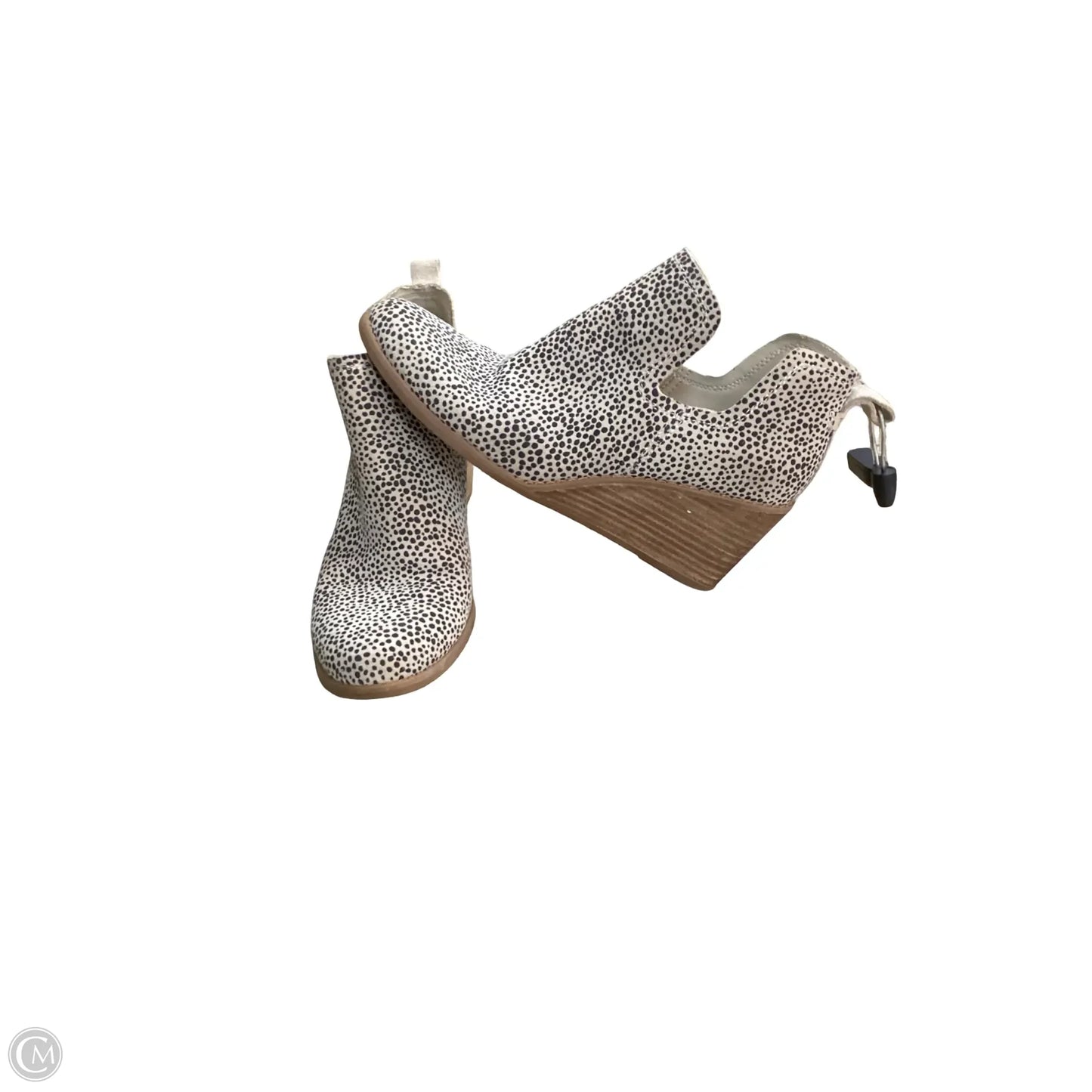 Boots Ankle Heels By Toms In Animal Print, Size: 7.5