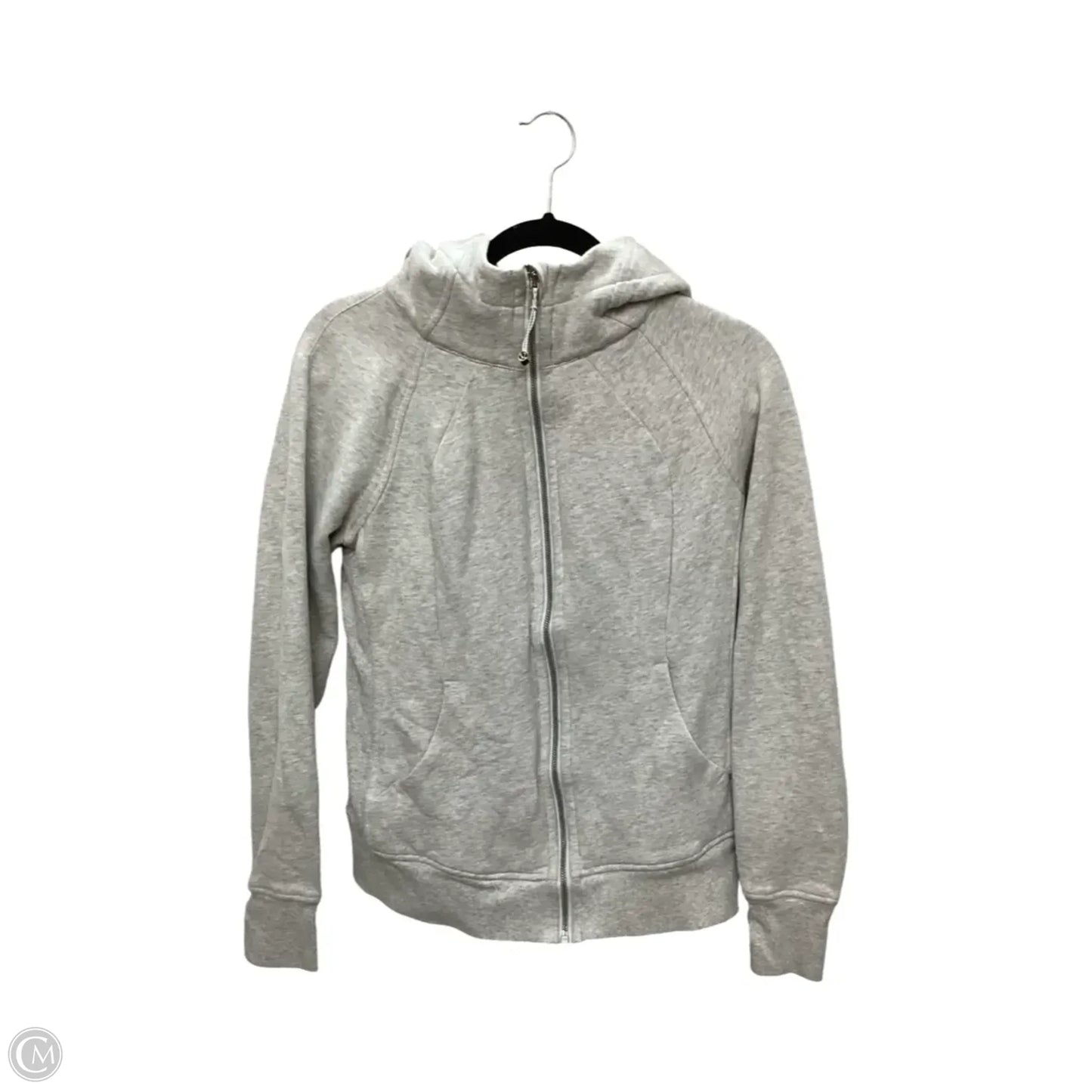 Athletic Jacket By Lululemon In Grey, Size: 8