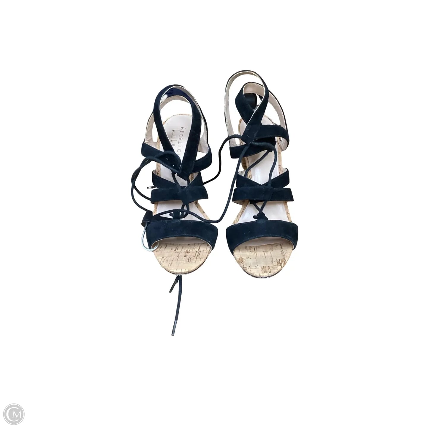 Sandals Heels Block By Nicole Michelle In Black, Size: 7
