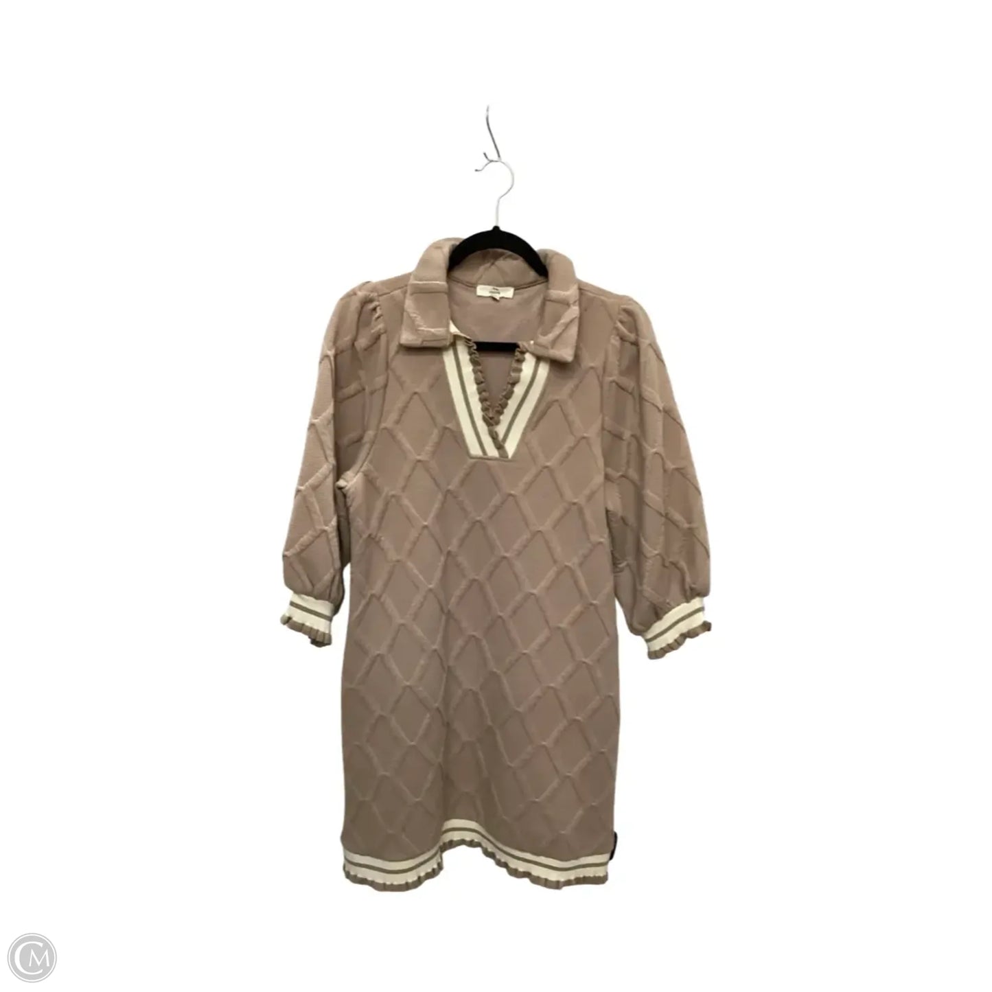 Blouse 3/4 Sleeve By Entro In Brown, Size: M