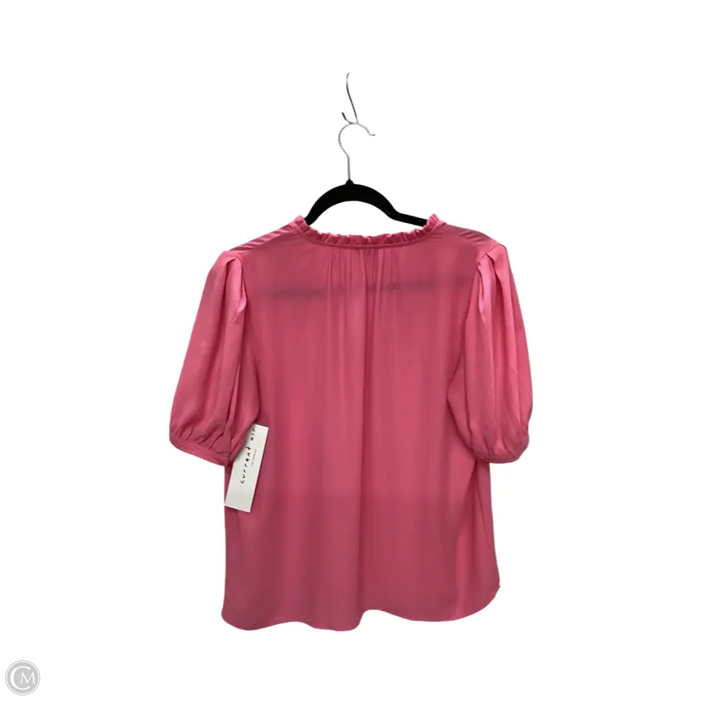Blouse Short Sleeve By Current Air In Pink, Size: M