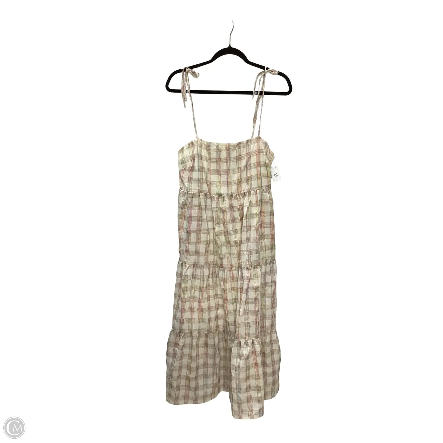 Dress Casual Midi By Tcec In Plaid Pattern, Size: L