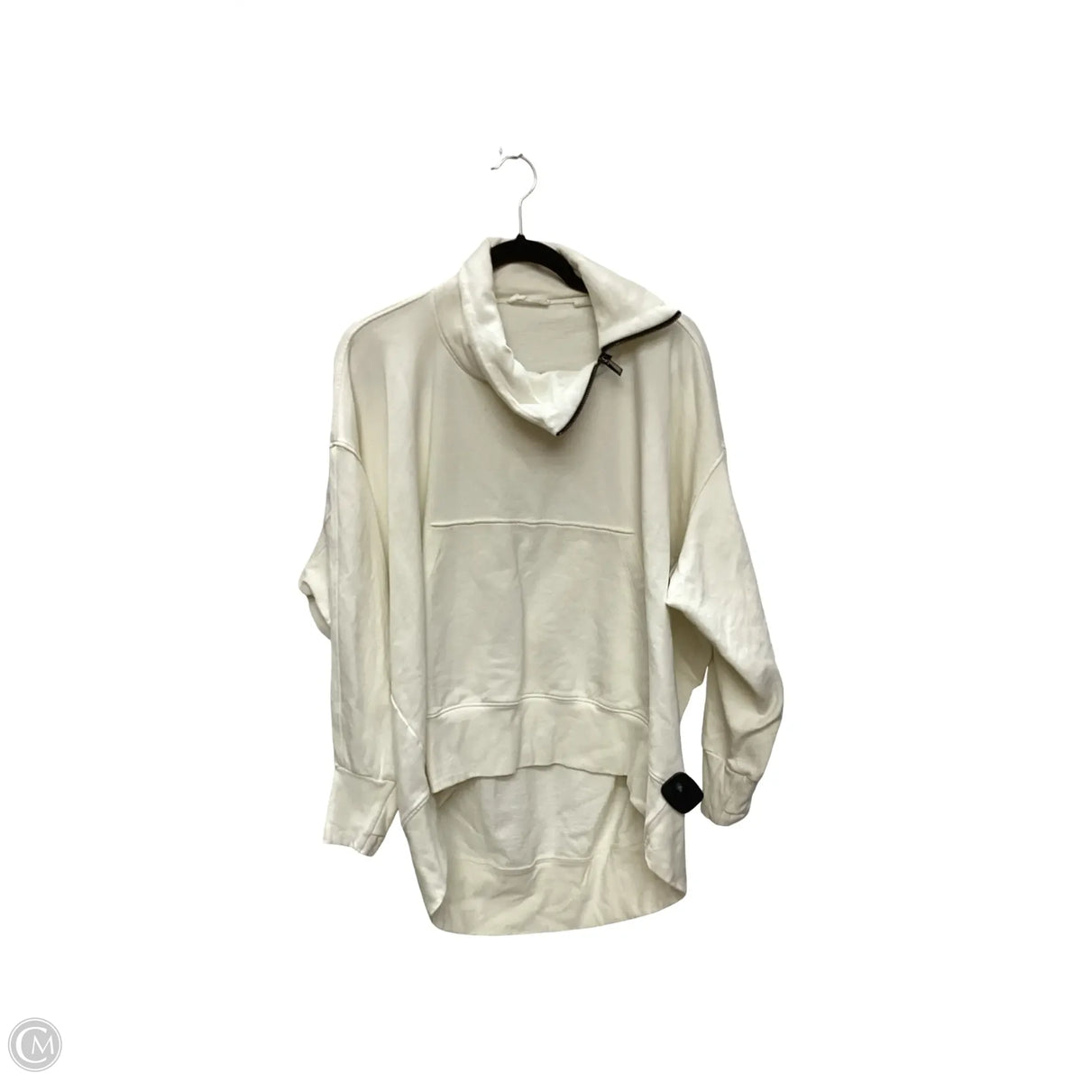 Sweatshirt Collar By Clothes Mentor In White, Size: S