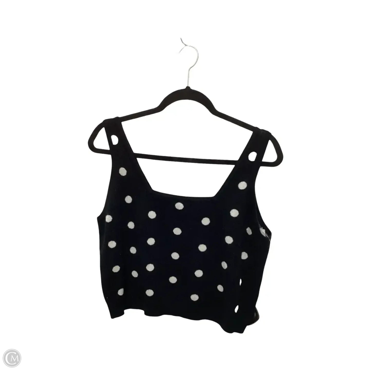 Blouse Sleeveless By VICTOR GLEMAUD  In Polkadot Pattern, Size: Xl