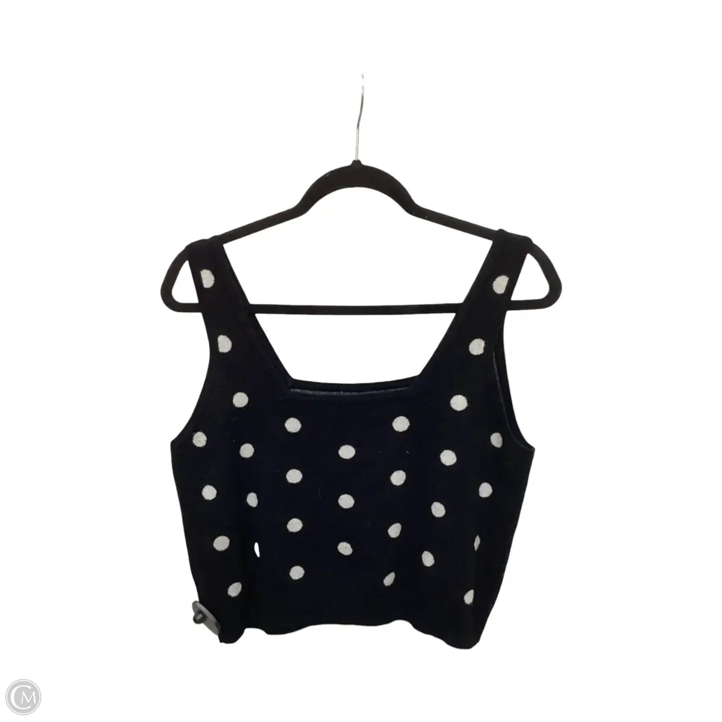 Blouse Sleeveless By VICTOR GLEMAUD  In Polkadot Pattern, Size: Xl
