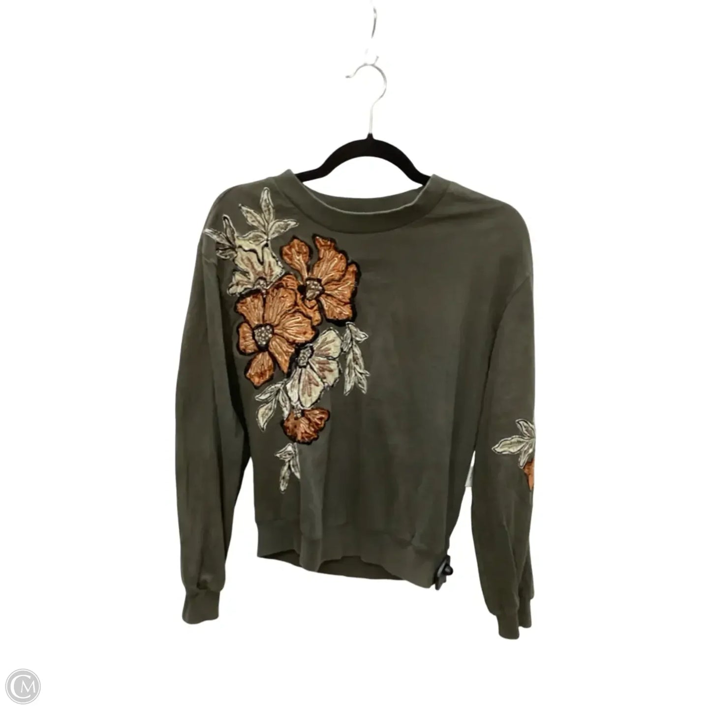 Blouse Long Sleeve By Anthropologie In Green, Size: S
