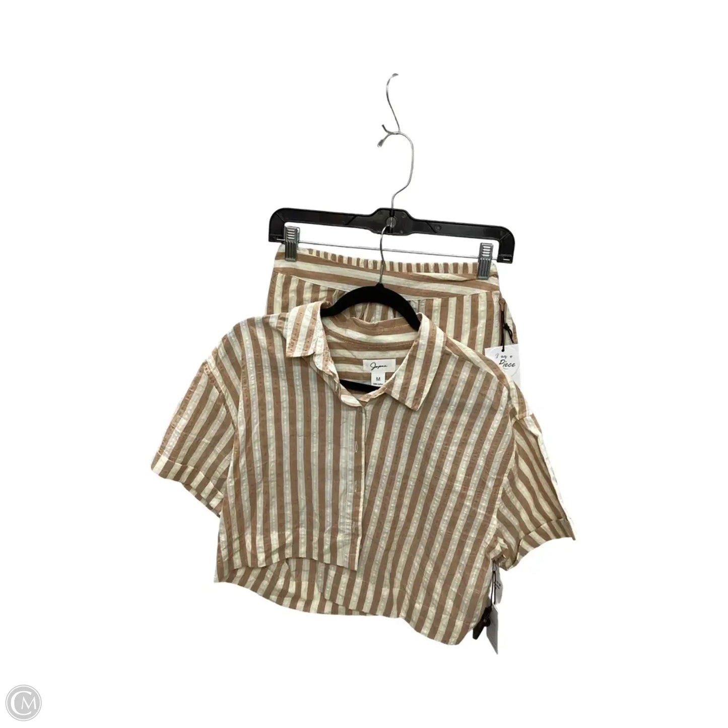 Skirt Set 2pc By Japna In Striped Pattern, Size: M