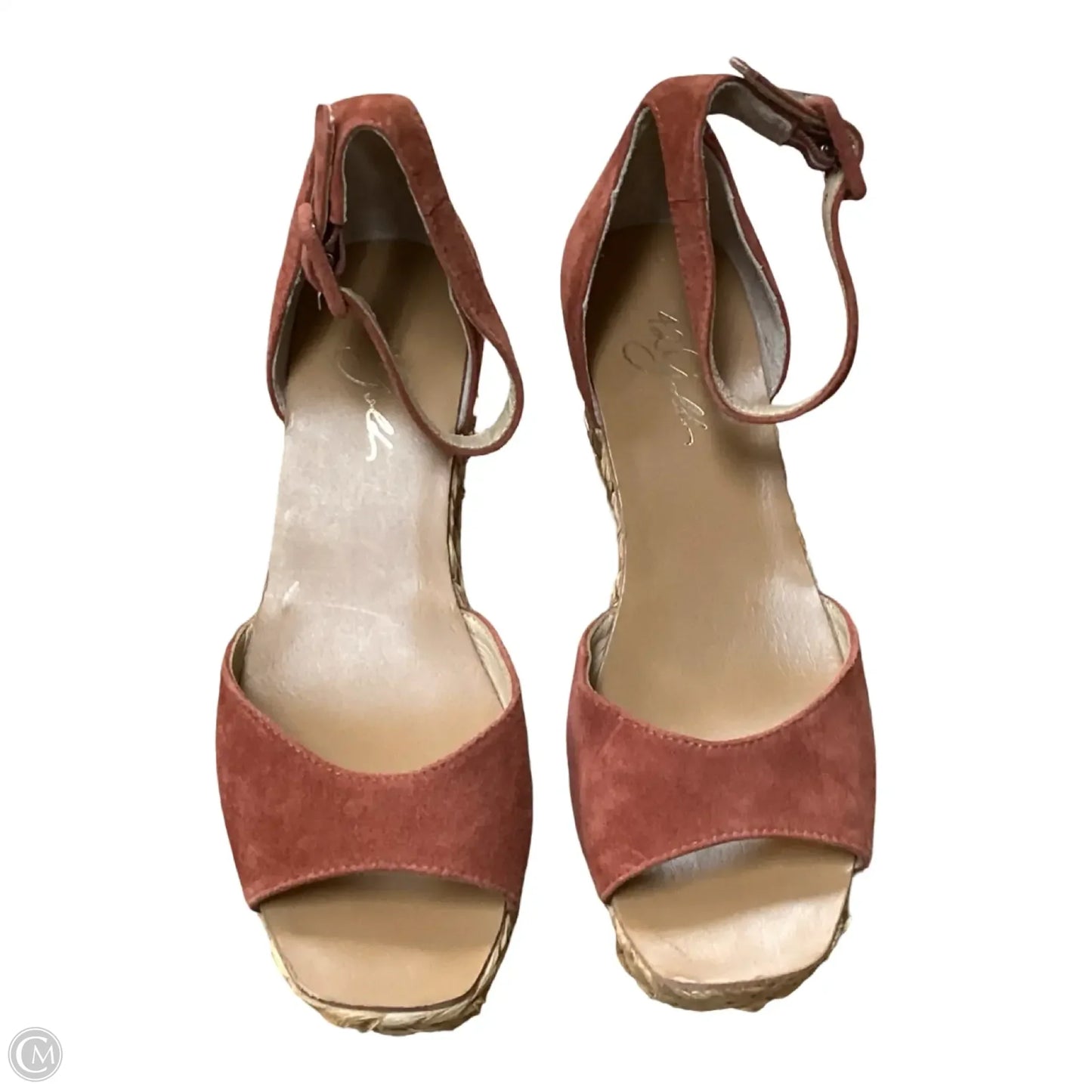 Sandals Heels Wedge By Clothes Mentor In Red, Size: 8