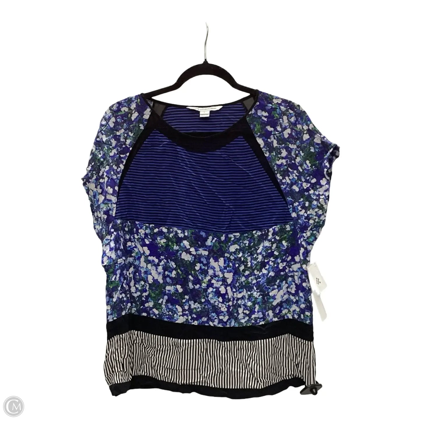 Blouse Designer By Diane Von Furstenberg In Floral Print, Size: L