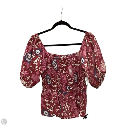 Blouse Short Sleeve By Jennifer & Grace In Floral Print, Size: L