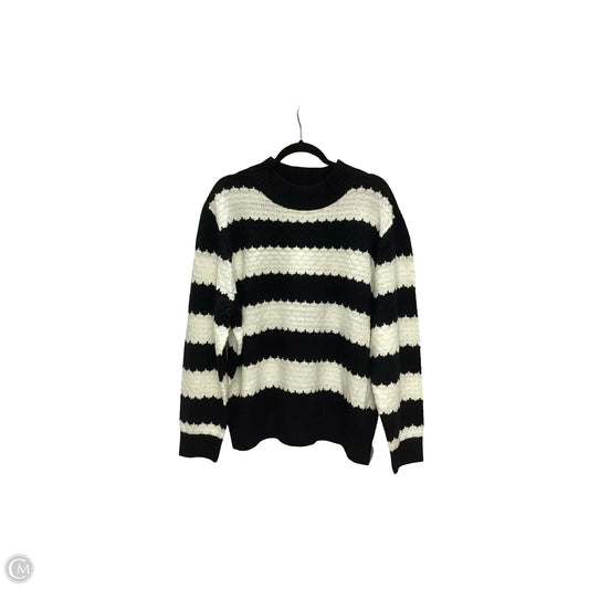 Sweater By Andree By Unit In Black & White, Size: 2x