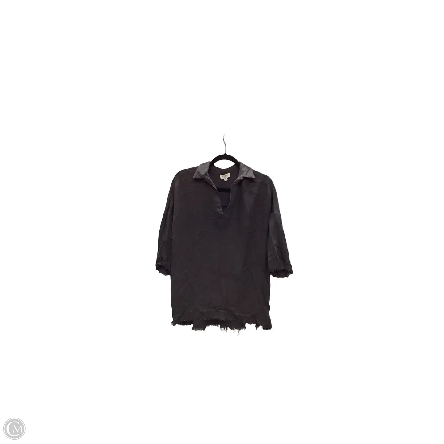 Blouse Short Sleeve By Umgee In Grey, Size: S