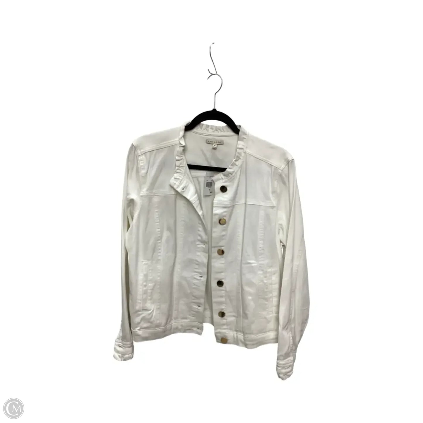 Jacket Denim By Kate & Sam In White Denim, Size: M