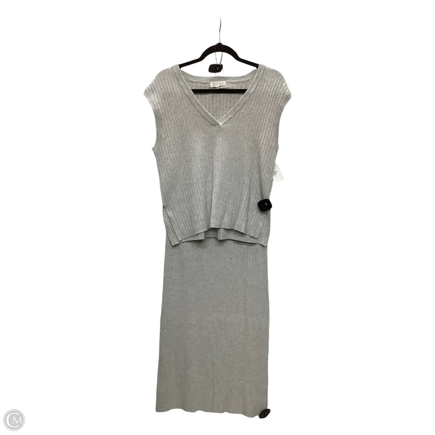 Skirt Set 2pc By Marled In Grey, Size: M