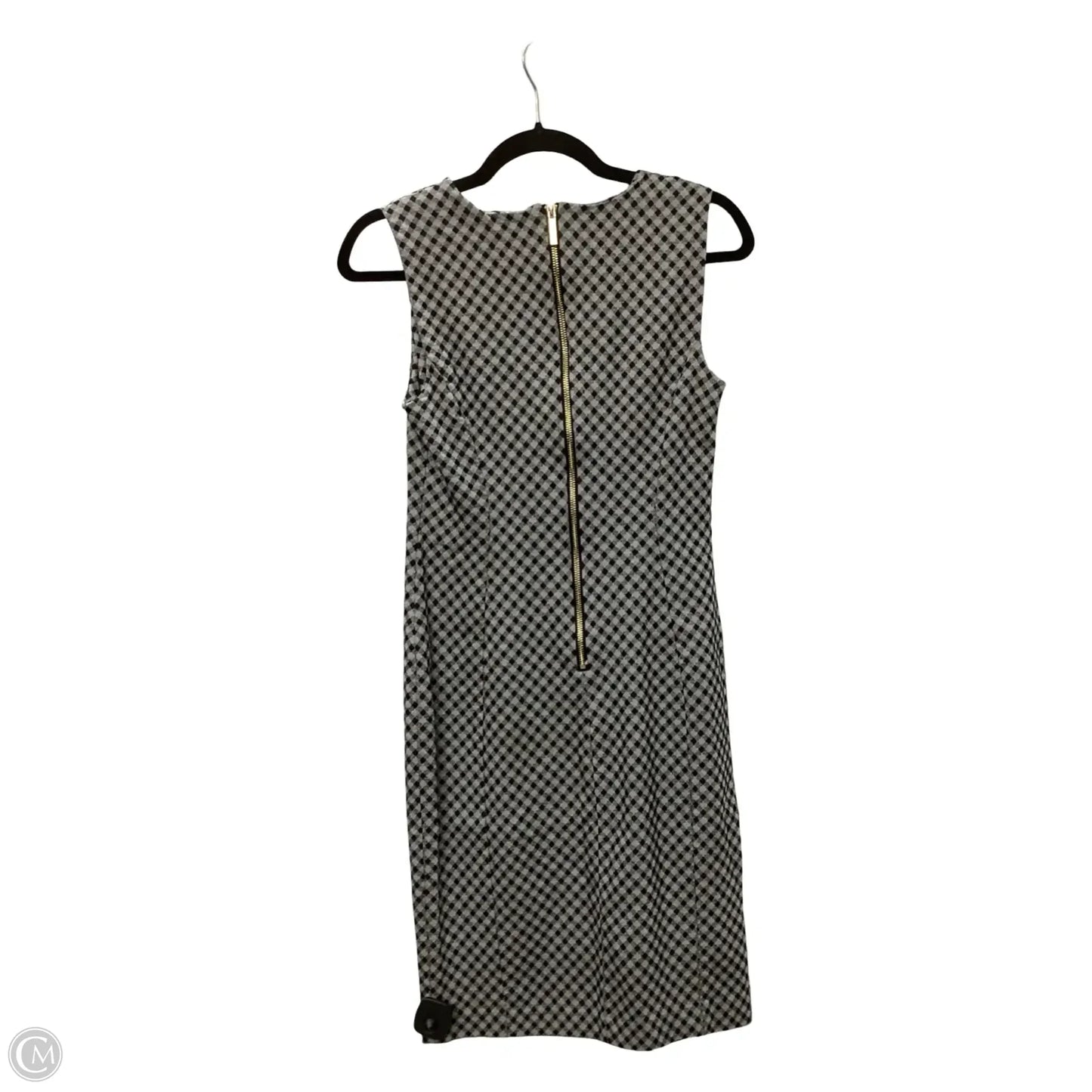 Dress Work By Calvin Klein In Checkered Pattern, Size: S