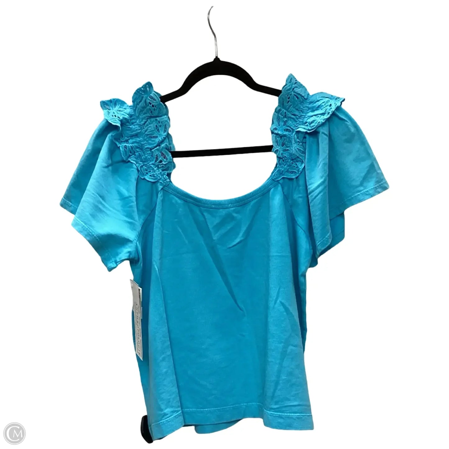 Blouse Short Sleeve By Pilcro In Blue, Size: L