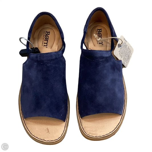 Sandals Flats By Born In Navy, Size: 7