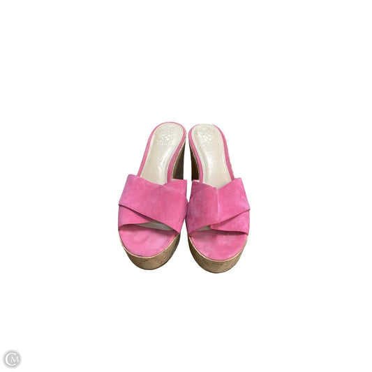 Sandals Heels Wedge By Vince Camuto In Pink, Size: 9.5