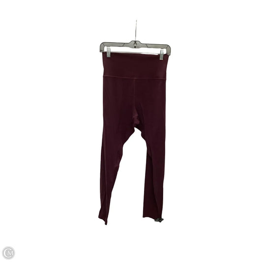 Athletic Leggings By Lululemon In Red, Size: 20