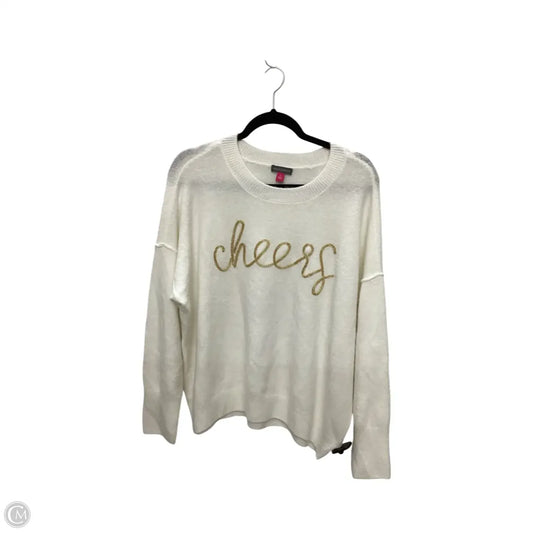 Sweater By Vince Camuto In Cream, Size: L