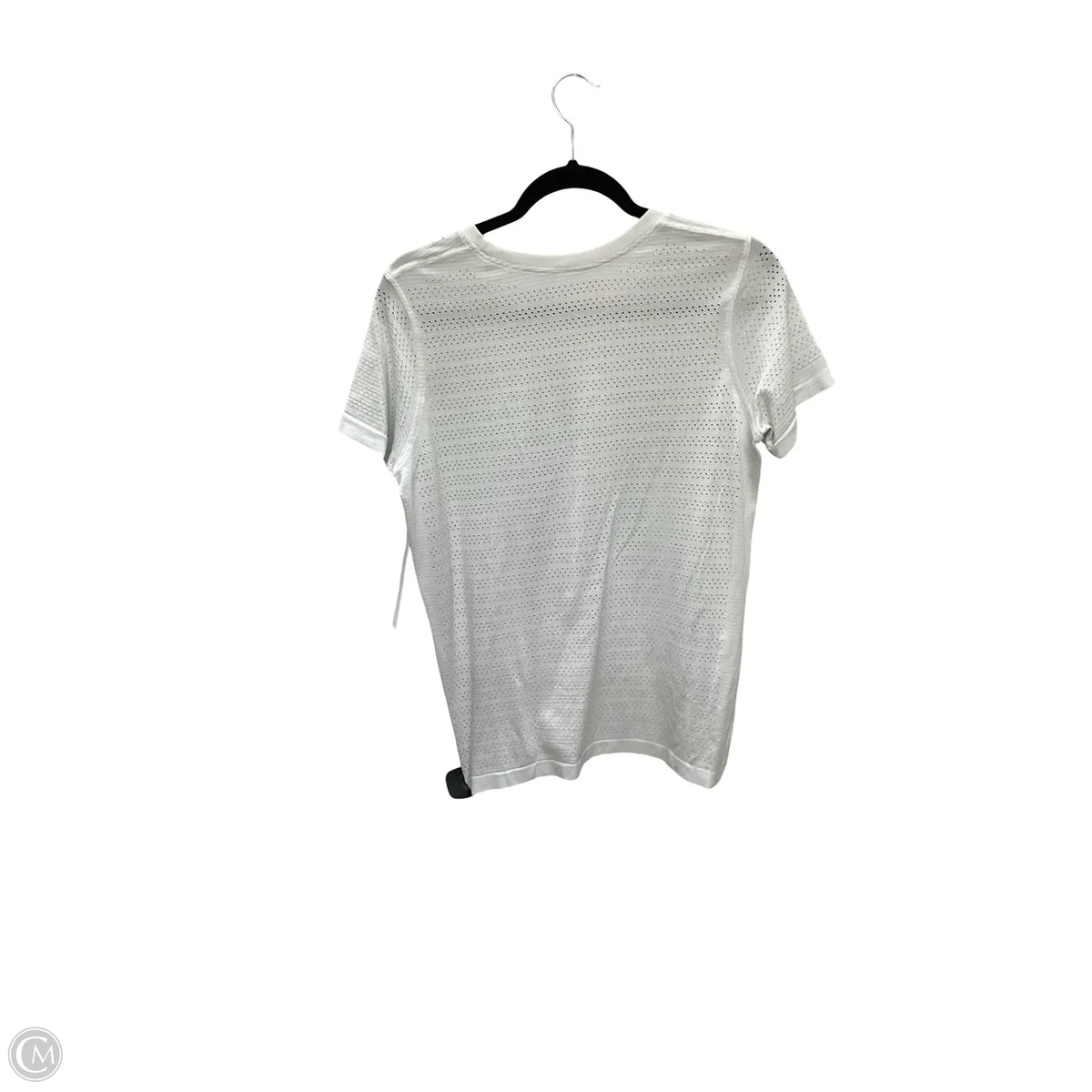 Athletic Top Short Sleeve By Lululemon In White, Size: 6