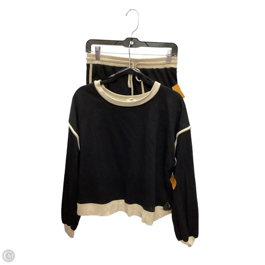 Skirt Set 2pc By Entro In Black & Tan, Size: S