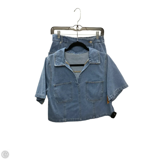 Skirt Set 2pc By Entro In Blue Denim, Size: S