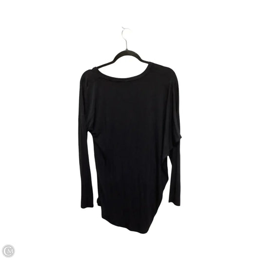 Athletic Top Long Sleeve Collar By Athleta In Black, Size: M