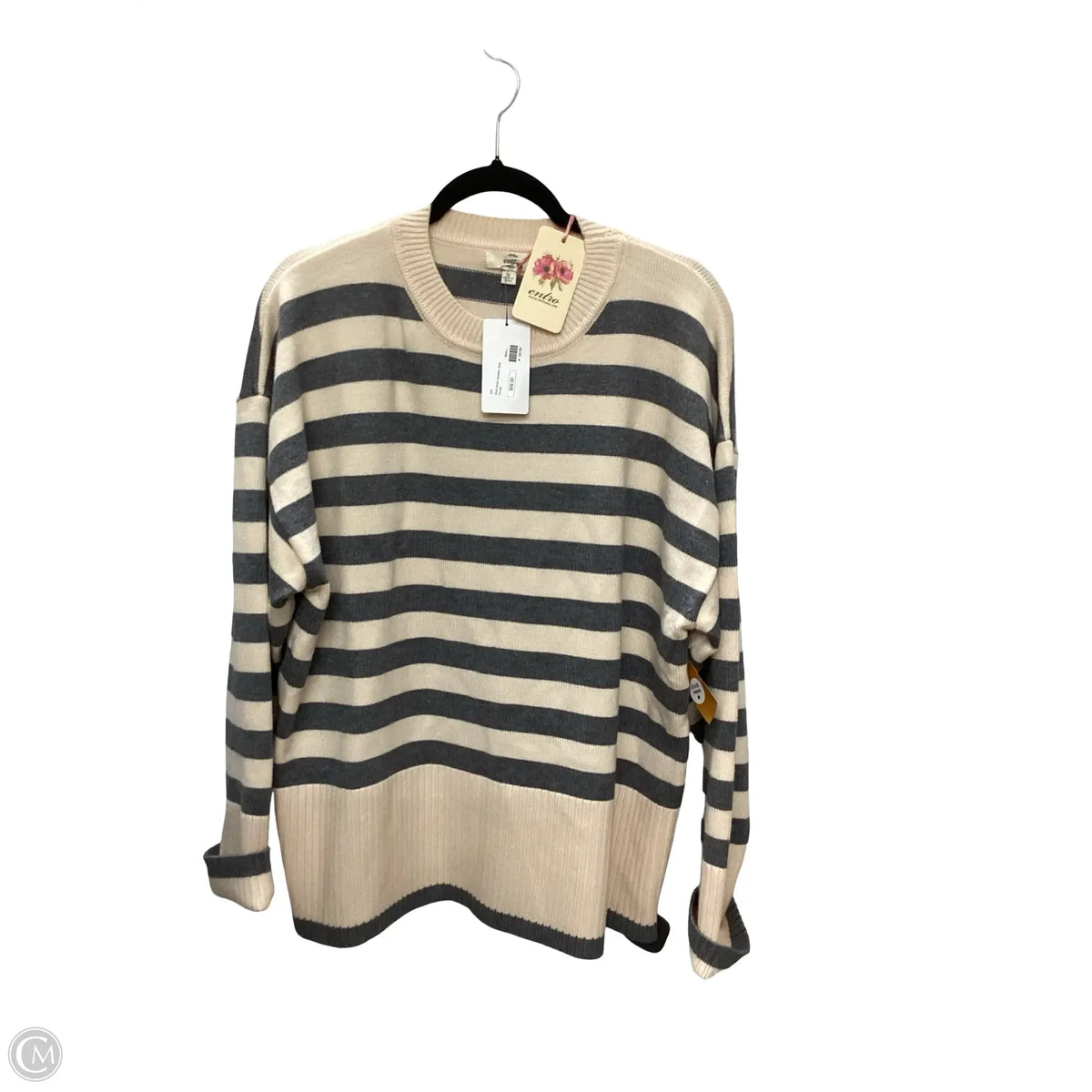 Sweater By Entro In Grey & Tan, Size: S