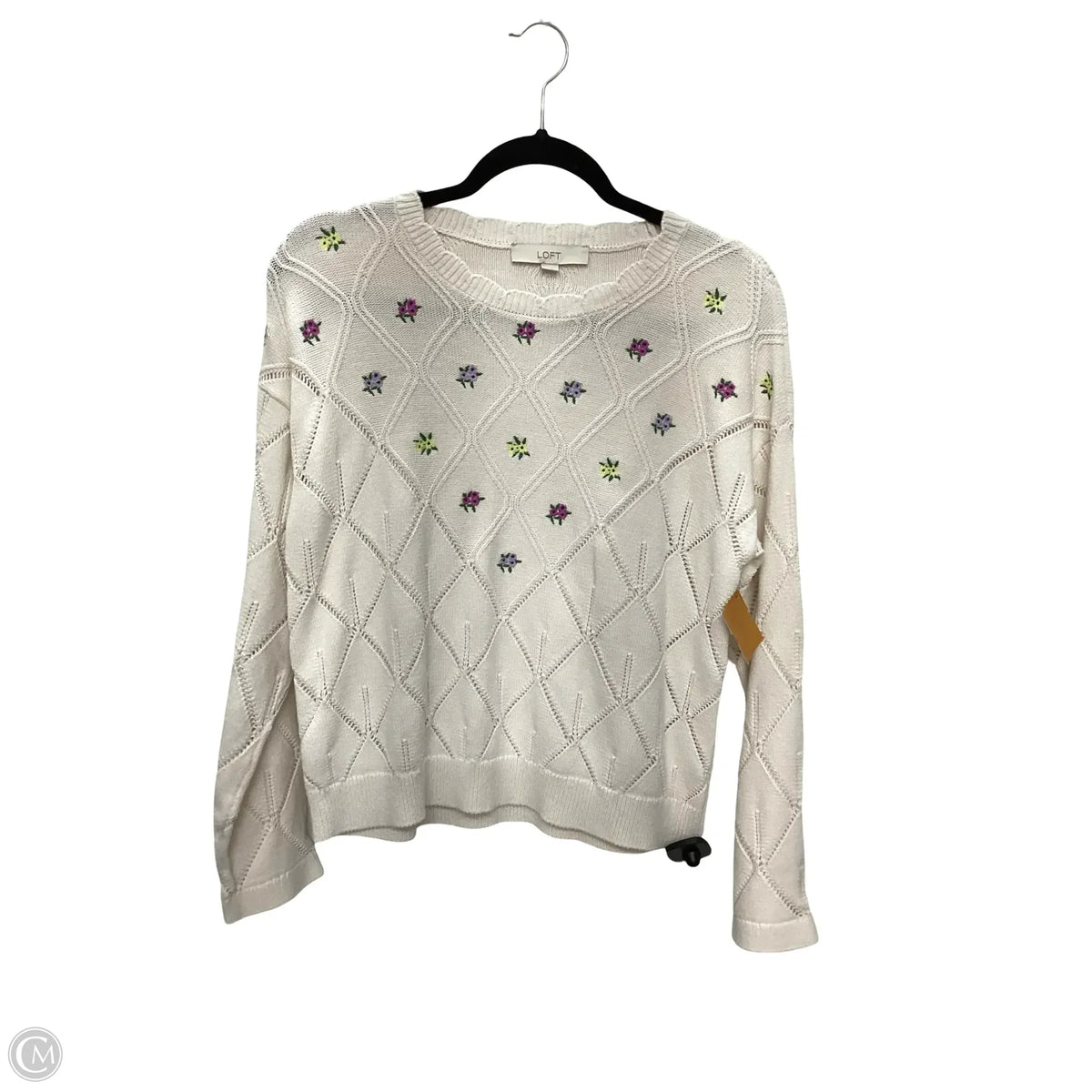 Sweater By Loft In Cream, Size: M