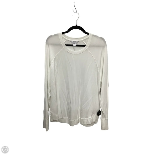 Athletic Top Long Sleeve Crewneck By Athleta In White, Size: L