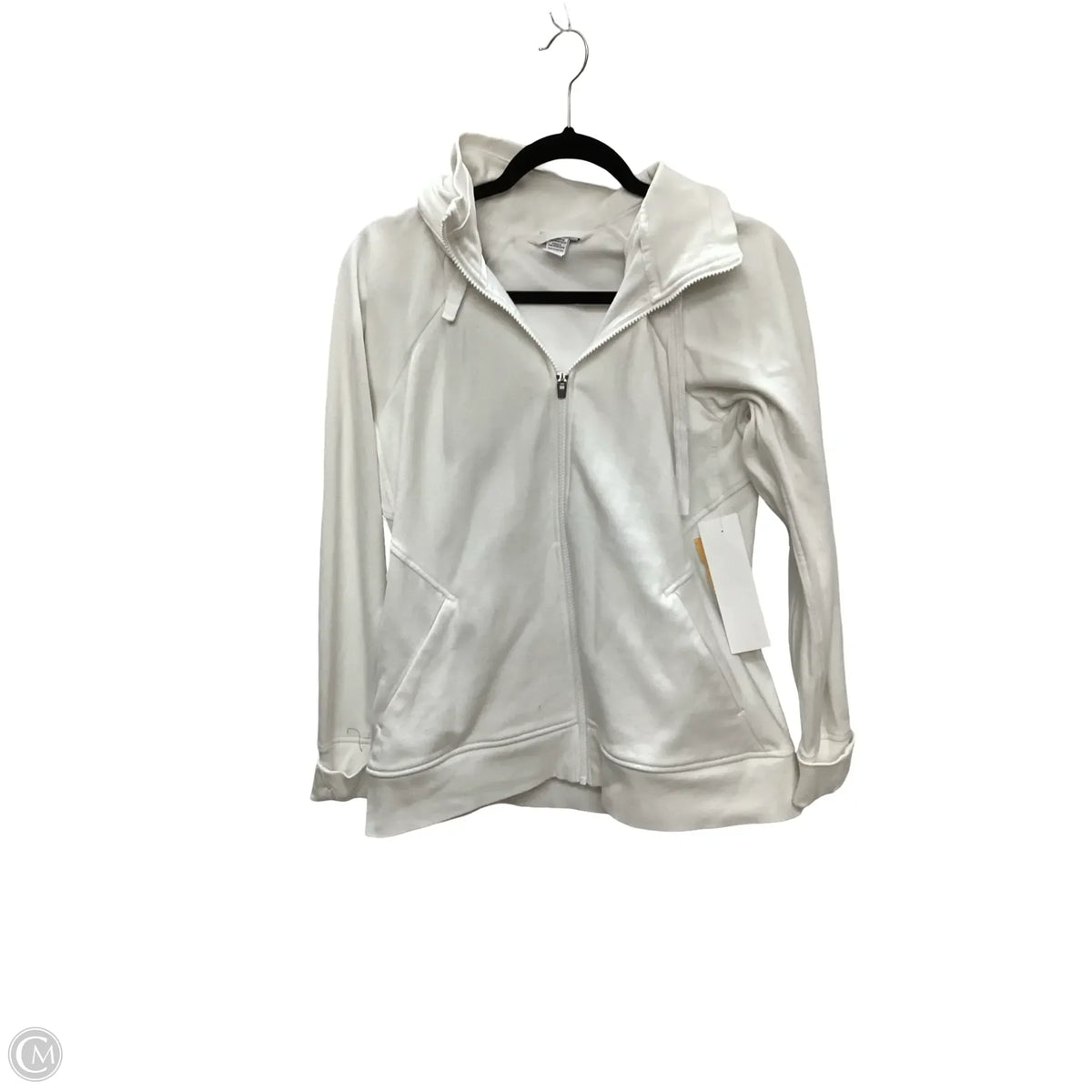 Athletic Jacket By Athleta In White, Size: L