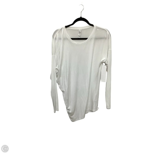 Athletic Top Long Sleeve Crewneck By Athleta In White, Size: M