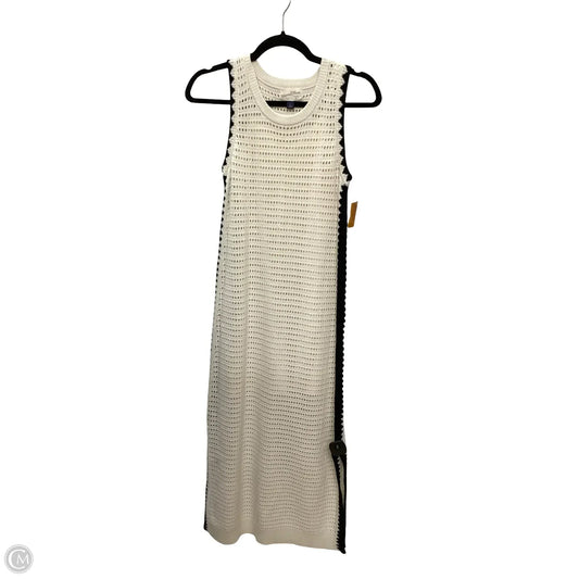 Dress Casual Midi By Universal Thread In Black & Cream, Size: S