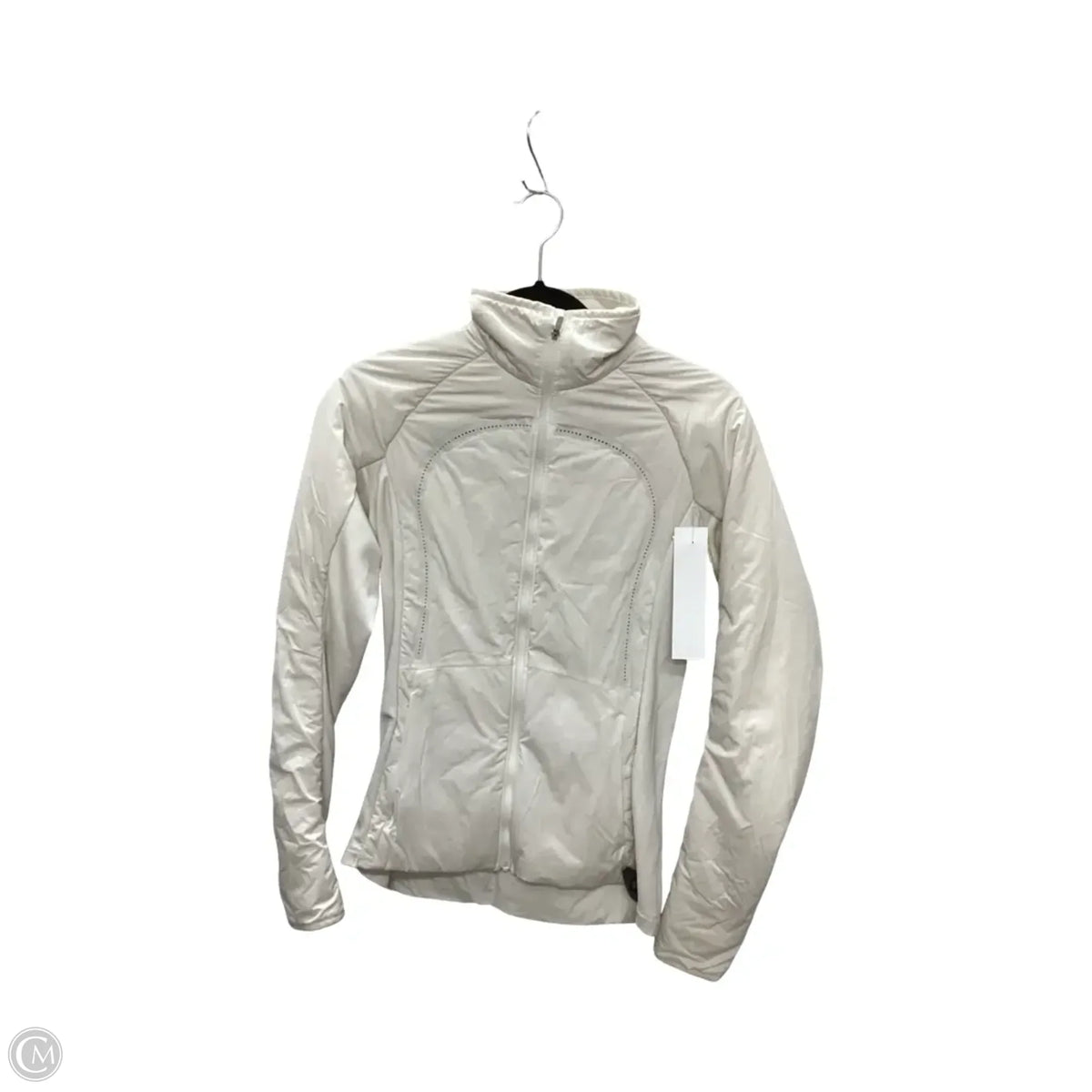 Athletic Jacket By Lululemon In White, Size: 6