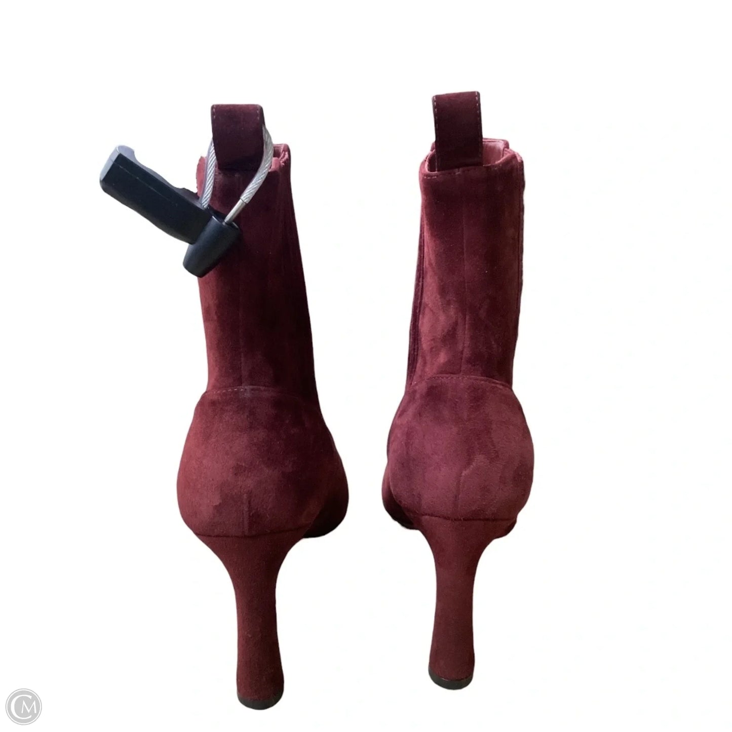 Boots Luxury Designer By Christian Louboutin In Red, Size: 6.5