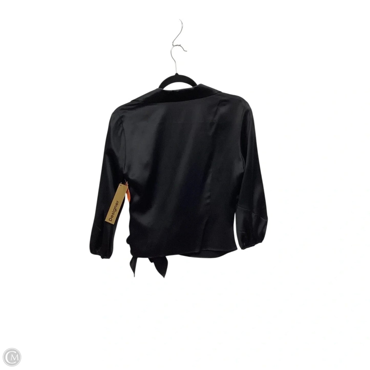 Blouse Designer By Lafayette 148 In Black, Size: 4