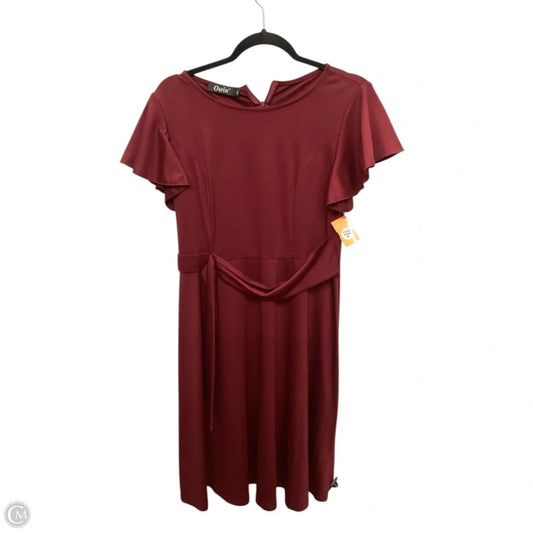 Dress Party Midi By Clothes Mentor In Red, Size: L