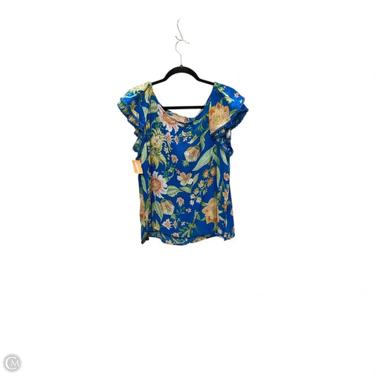 Blouse Short Sleeve By Rachel Zoe In Floral Print, Size: M