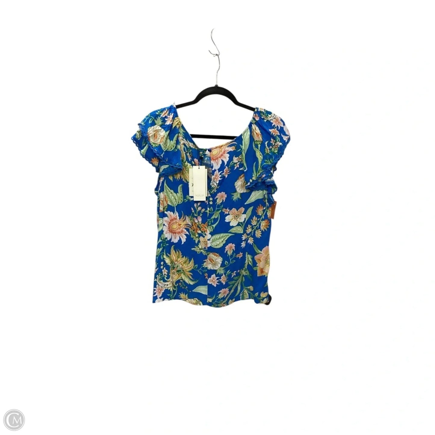 Blouse Short Sleeve By Rachel Zoe In Floral Print, Size: M