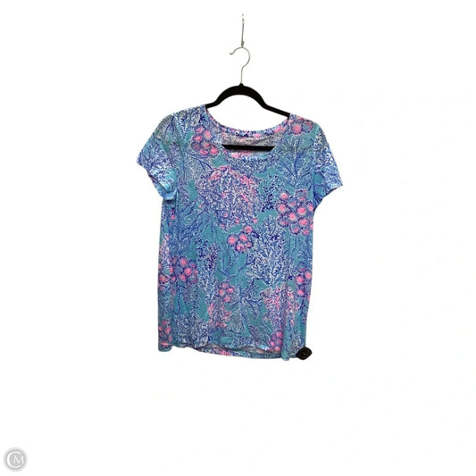 Top Short Sleeve Designer By Lilly Pulitzer In Multi-colored, Size: M