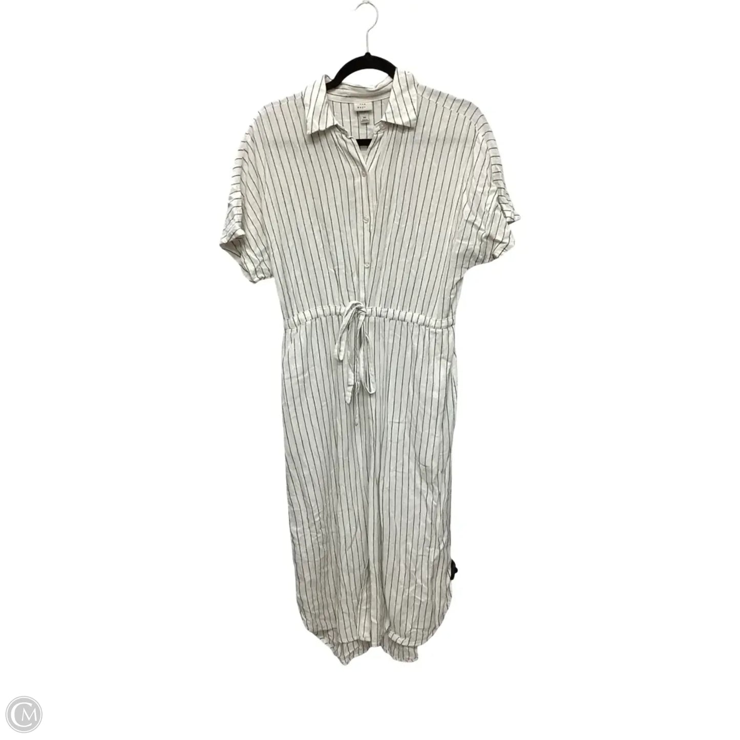 Dress Casual Midi By A New Day In Striped Pattern, Size: Xs