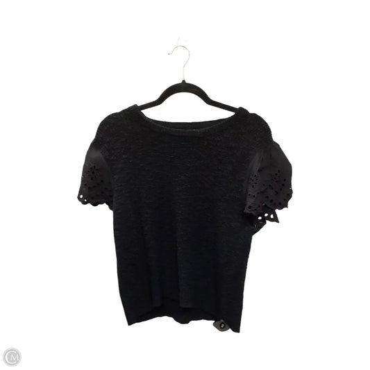 Blouse Short Sleeve By Anthropologie In Black, Size: Xl
