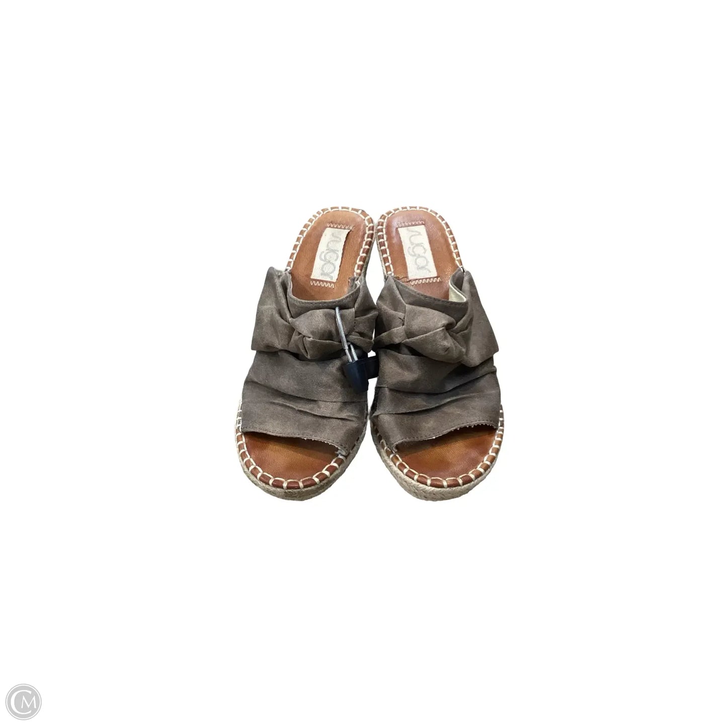 Sandals Heels Wedge By Sugar In Brown, Size: 8