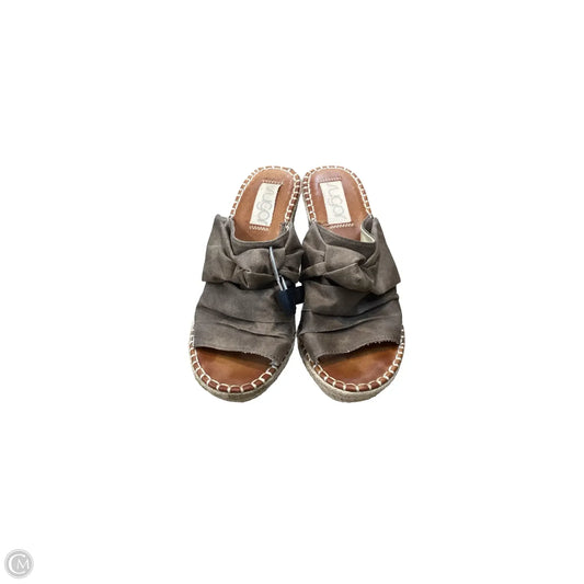 Sandals Heels Wedge By Sugar In Brown, Size: 8