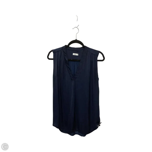 Designer Blouse Sleeveless By Vince In Navy, Size: S